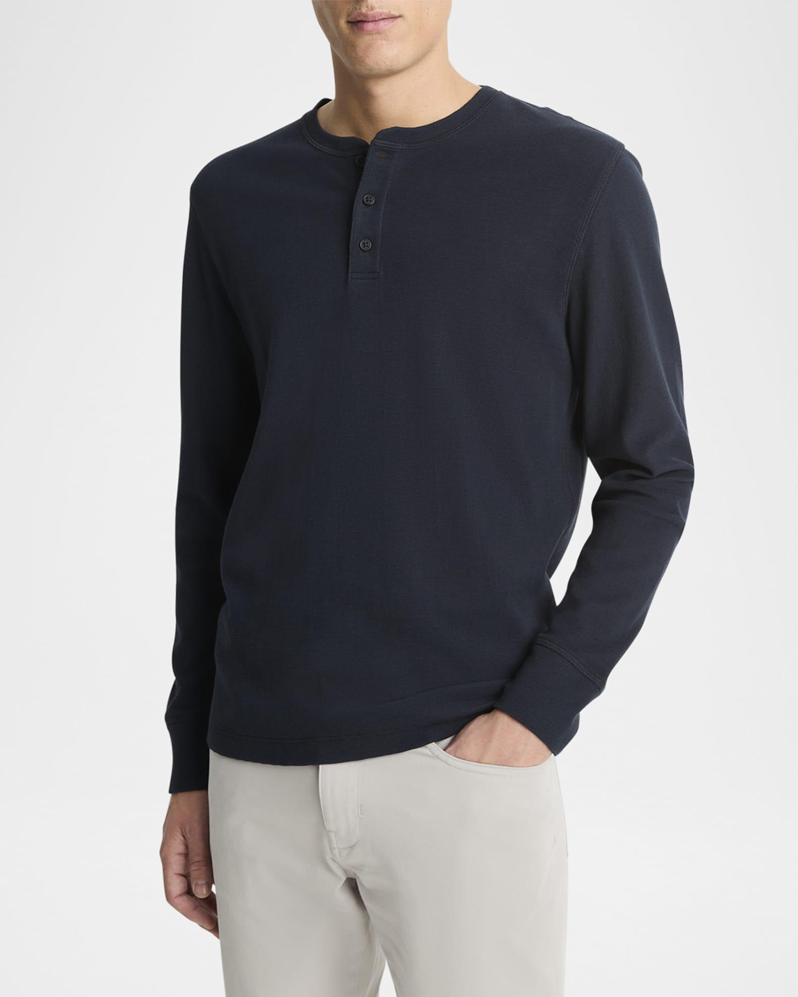 Men's Pima Cotton Waffle Henley Shirt Product Image