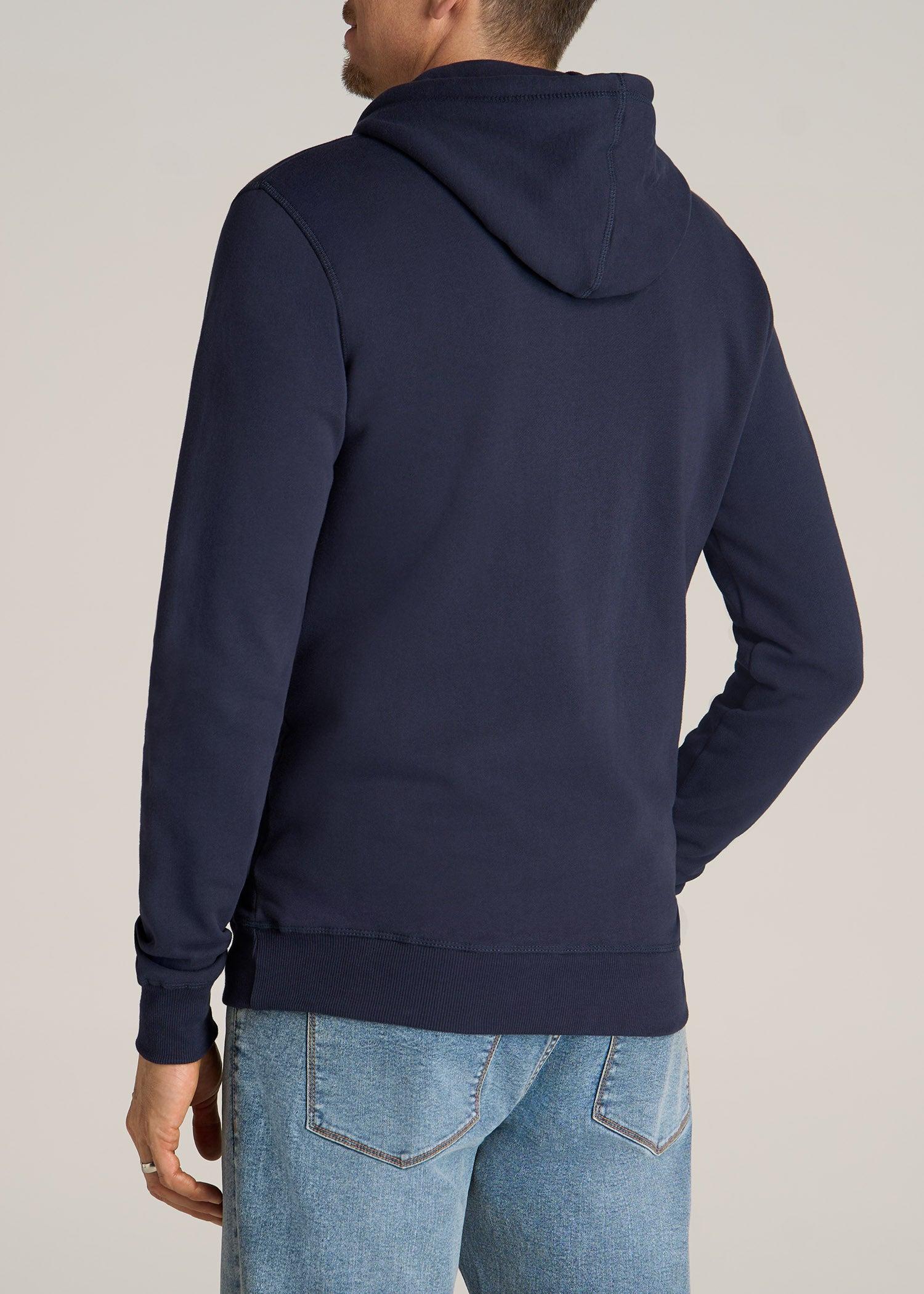 Wearever Fleece Pullover Hoodie for Tall Men in Navy Male Product Image