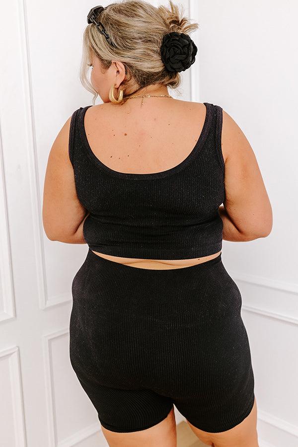 Trailside Cutie High Waist Ribbed Biker Shorts Curves Product Image