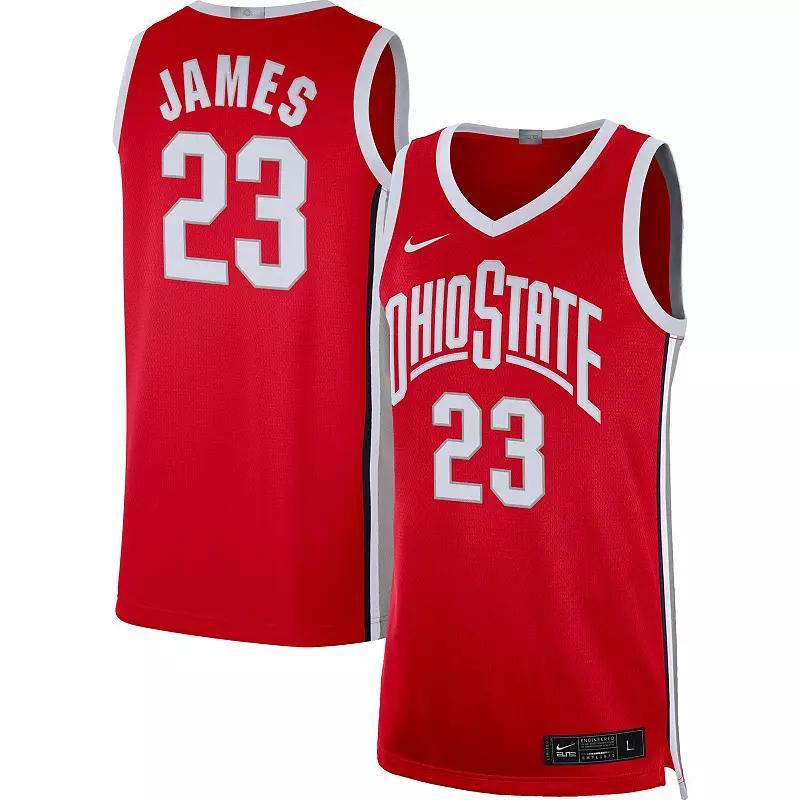 Men's Nike LeBron James Scarlet Ohio State Buckeyes Alumni Player Limited Basketball Jersey, Size: Small, Red Product Image