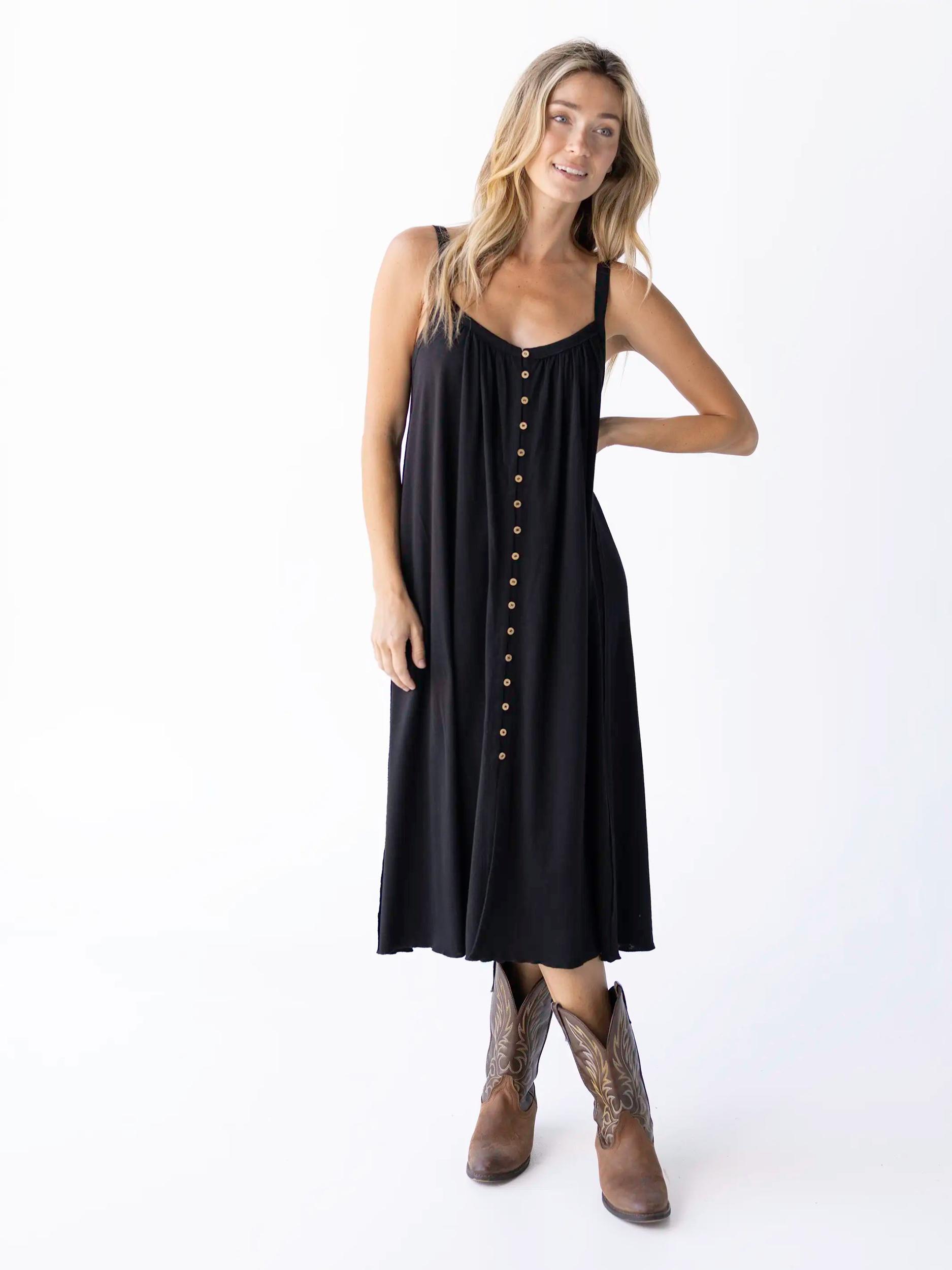 Relaxed Button Down Midi Dress Product Image