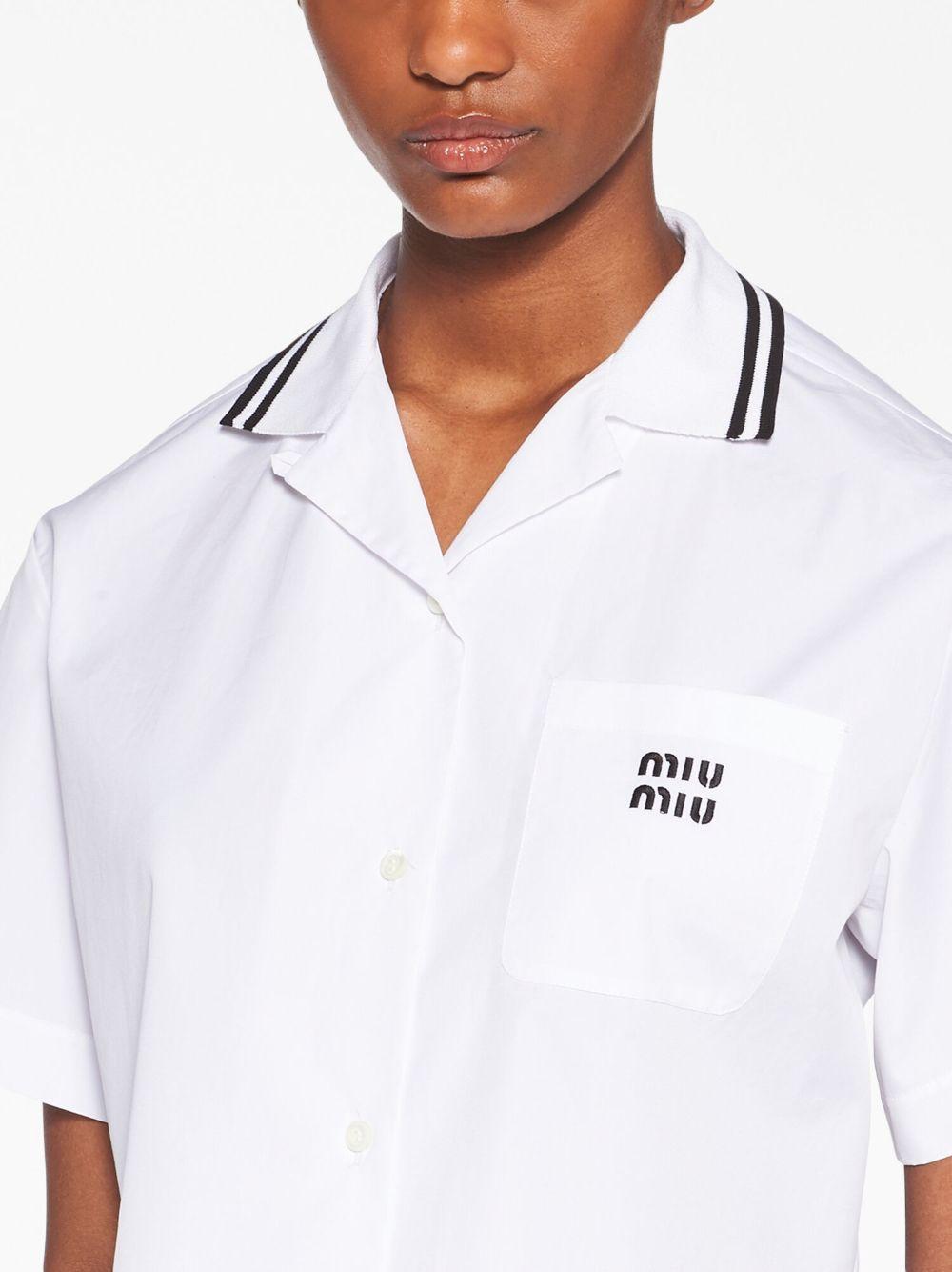 logo-print poplin shirt Product Image