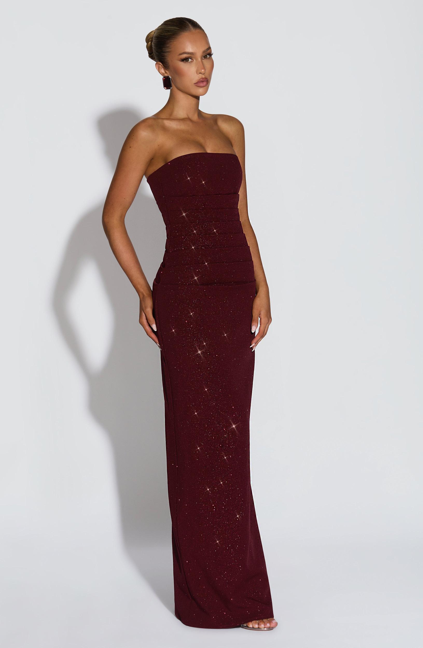 Pandra Maxi Dress - Wine Sparkle Product Image