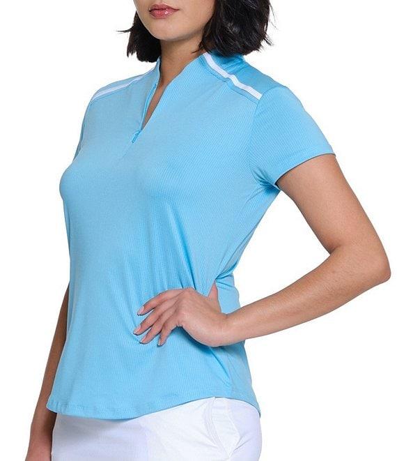 Sport Haley Cortina Collared Quarter Zip Short Sleeve Top Product Image