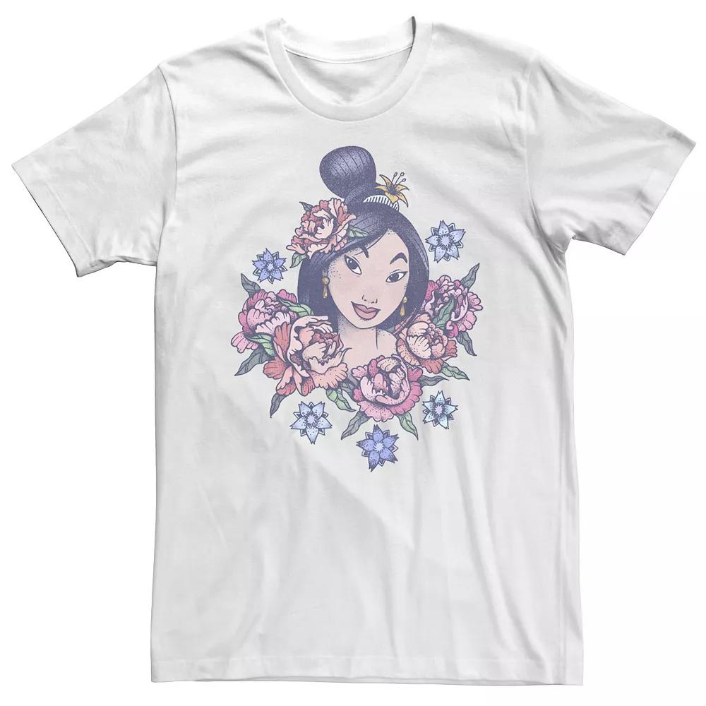 Big & Tall Disney Mulan Floral Portrait Vintage Tee, Men's,  Product Image