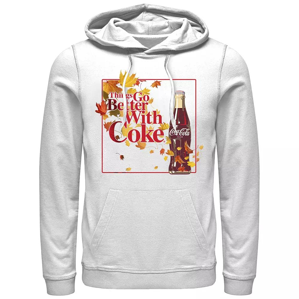 Men's Coca-Cola Things Go Better With Coke Graphic Hoodie, Size: Large, White Product Image