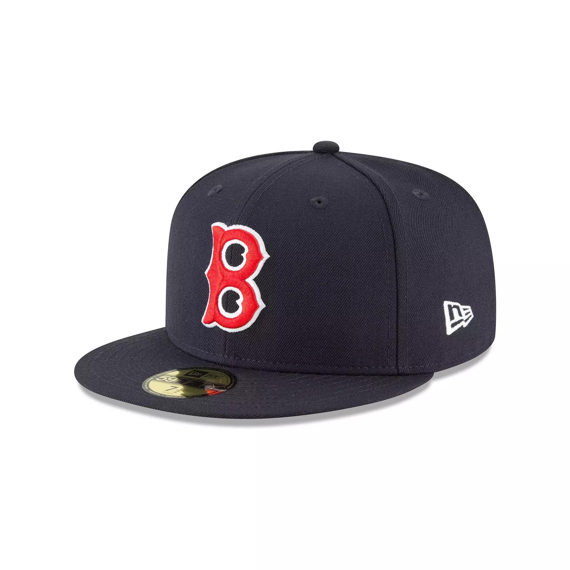 Men's New Era Navy Boston Red Sox Cooperstown Collection Wool 59FIFTY Fitted Hat,  Product Image