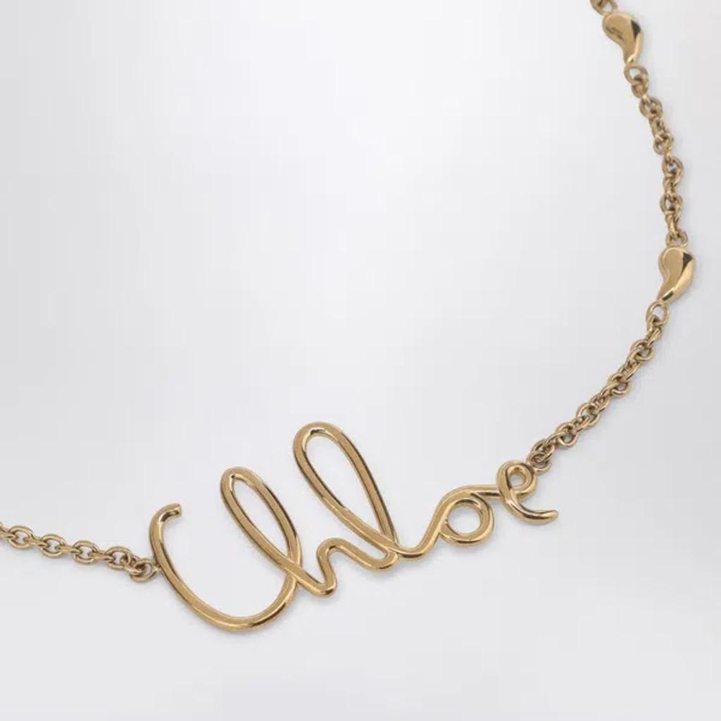 CHLOÉ Golden Logo Shells Necklace Product Image