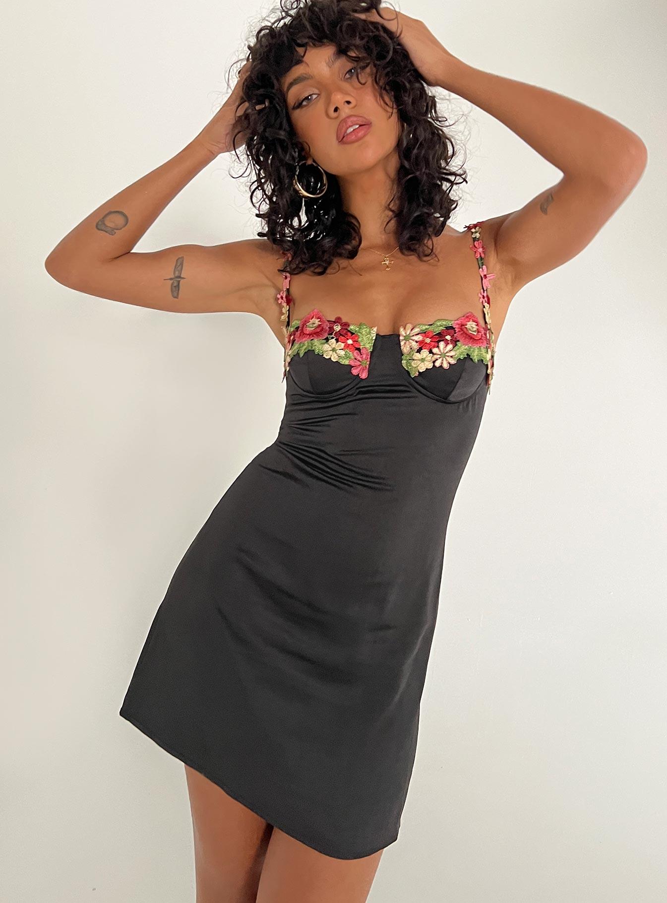 Kenzie Mini Dress Black Product Image