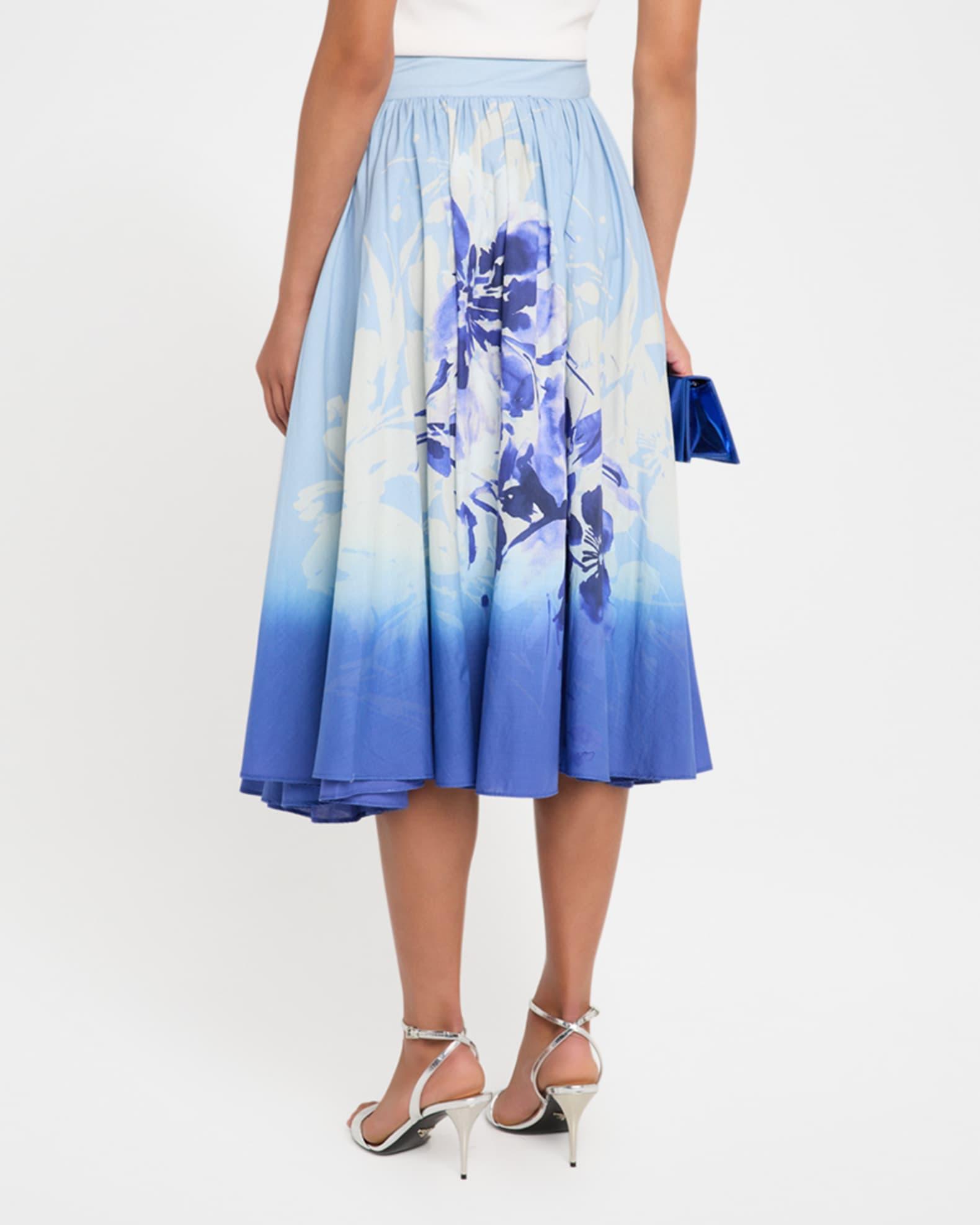 Selwyn Ombre Sequin Floral-Print Midi Skirt Product Image