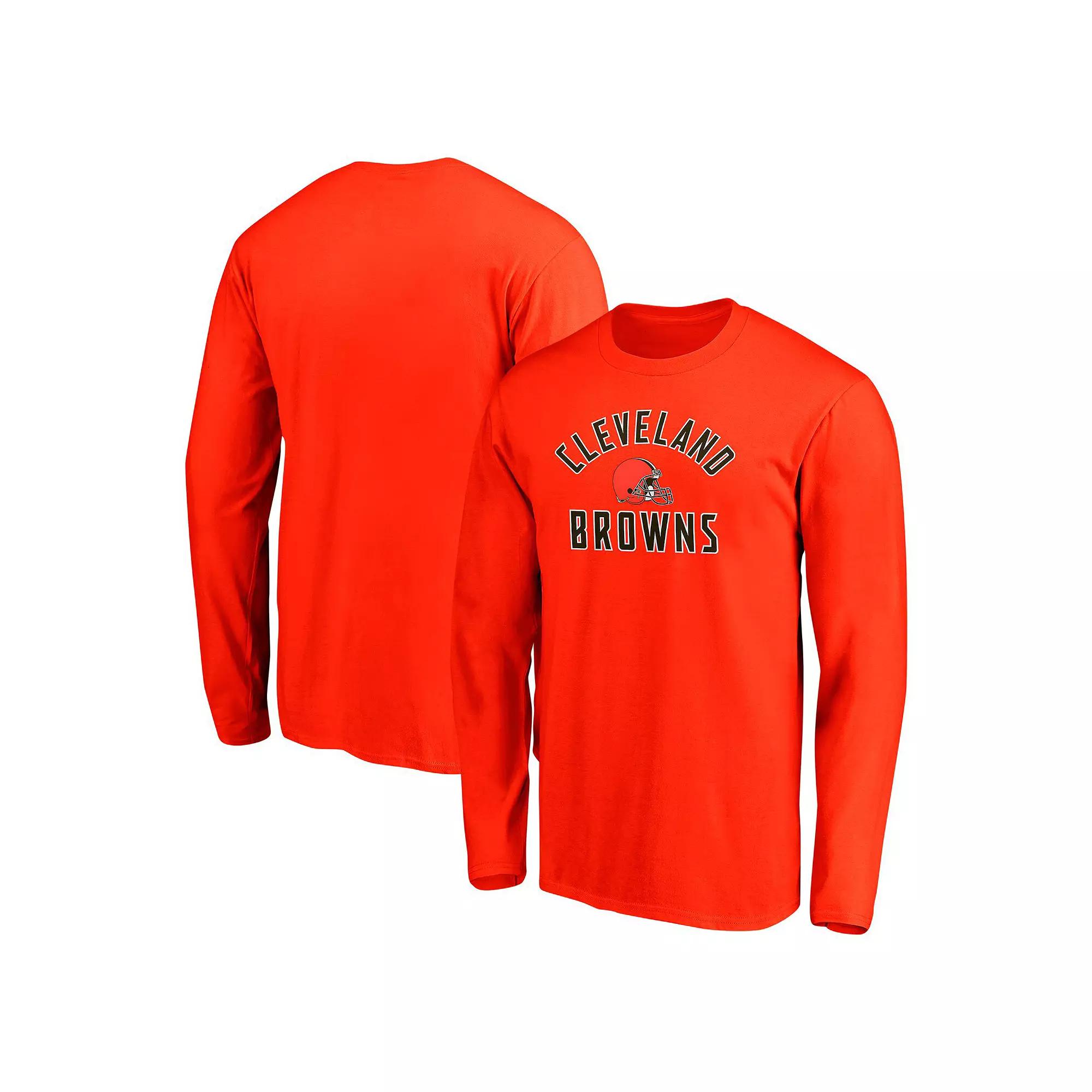 Men's Fanatics Orange Cleveland Browns Team Arc Knockout Long Sleeve T-Shirt,  Product Image