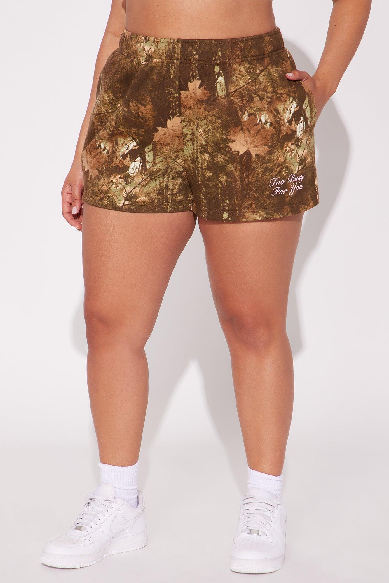 Too Busy For You Camo Mini Shorts - Camouflage Product Image