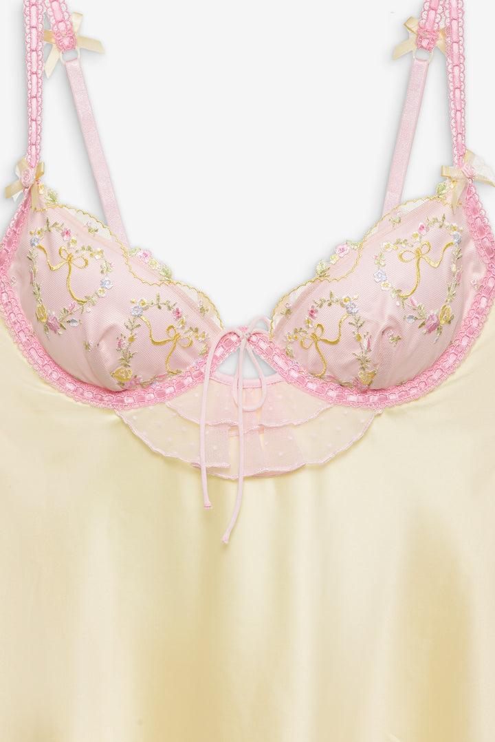 Sunny Bouquet Slip Dress — Multi Yellow Product Image