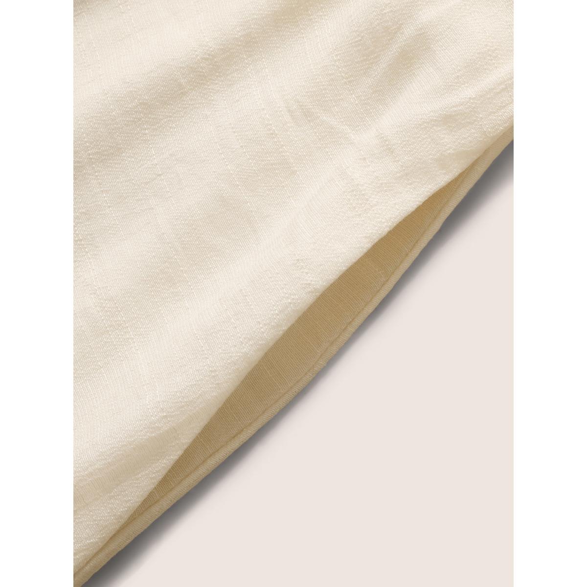 Plus Size V Neck Tassel Trim Mesh Midi Dress Originalwhite Women Resort V-neck Half Sleeve Curvy BloomChic 12/L Product Image