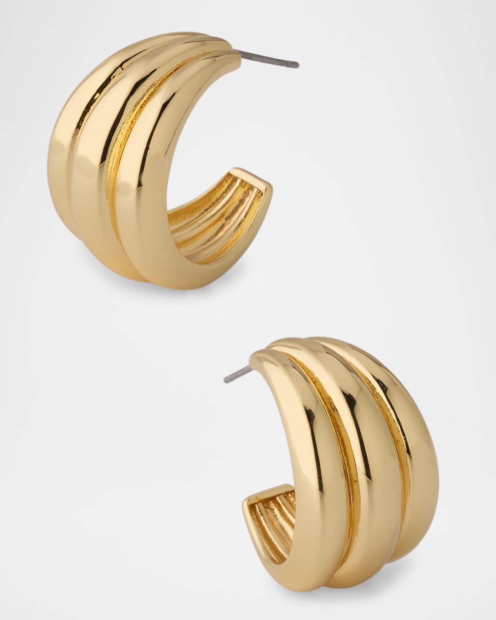Yvette Golden Hoop Earrings Product Image