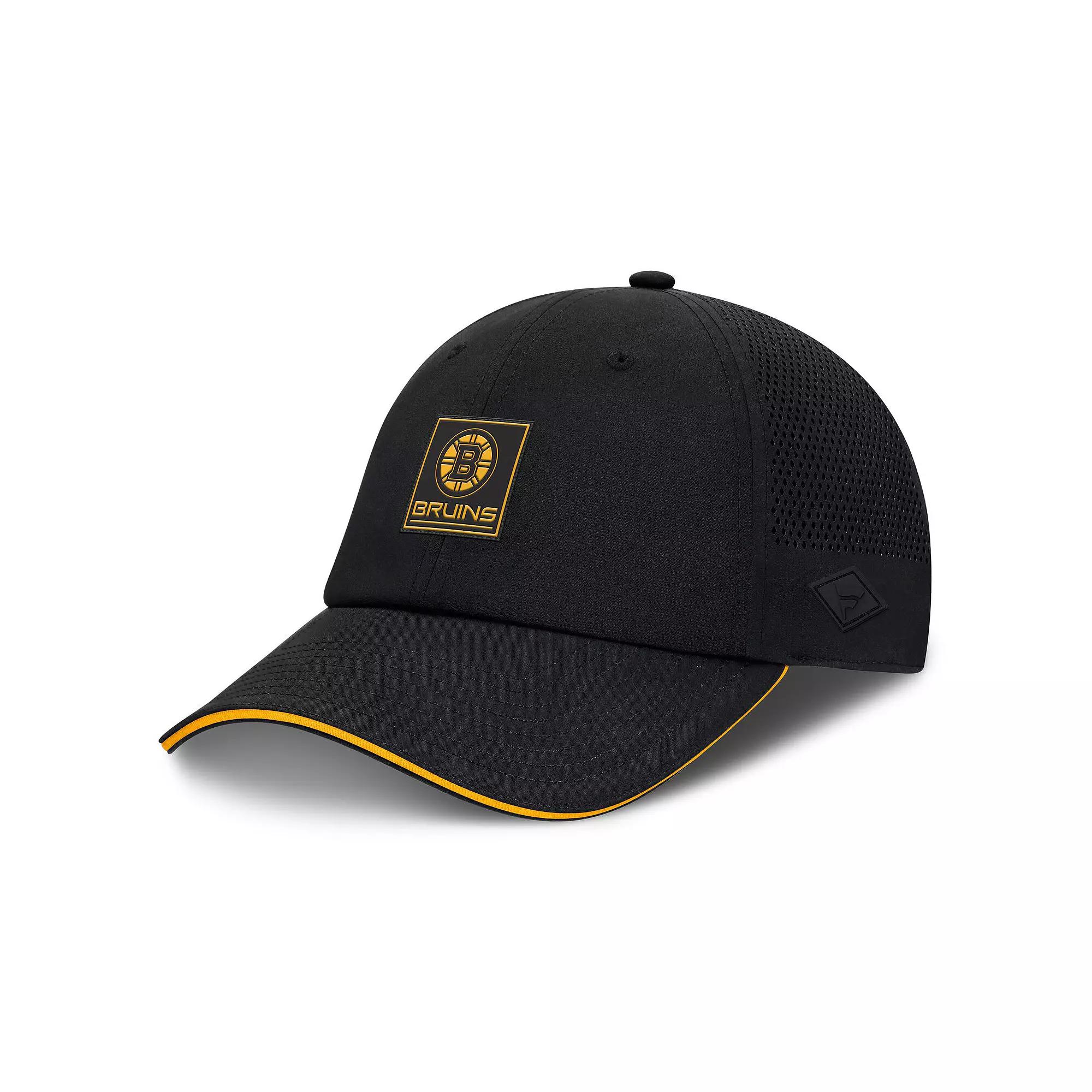 Men's Fanatics Black Boston Bruins Driver Adjustable Hat Product Image