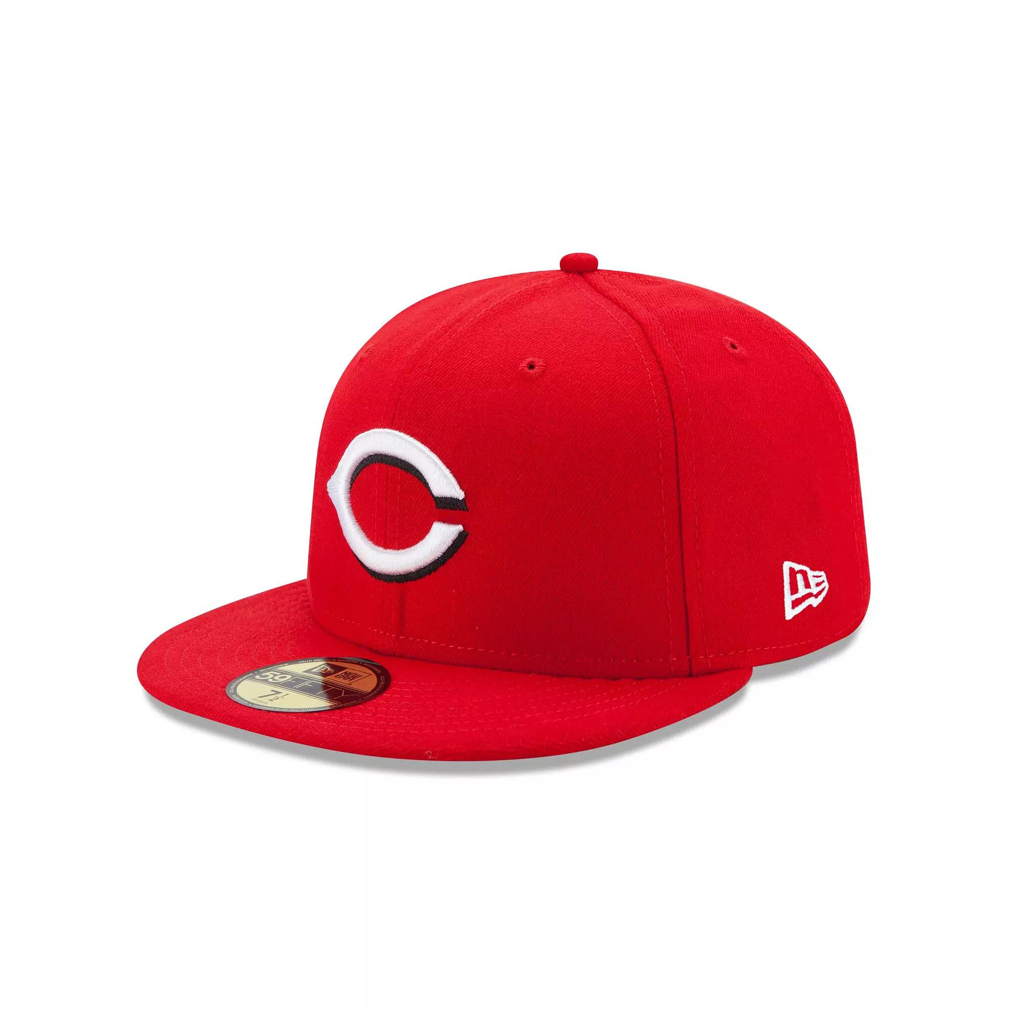 Men's New Era Red Cincinnati Reds Home Authentic Collection On-Field 59FIFTY Fitted Hat,  Product Image