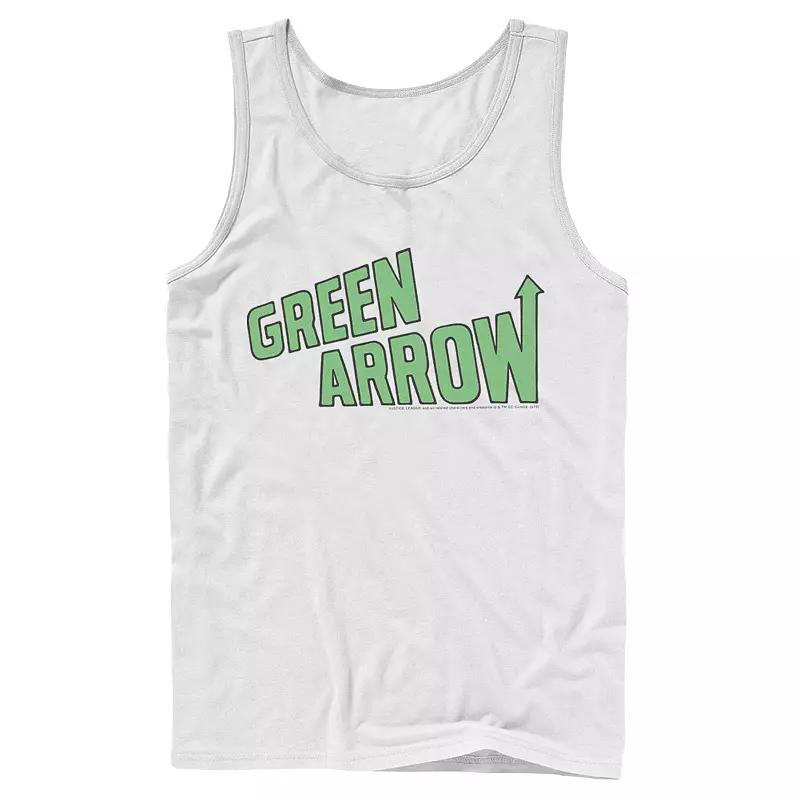 Men's DC Comics The Green Arrow Text Poster Tank Top,  Product Image