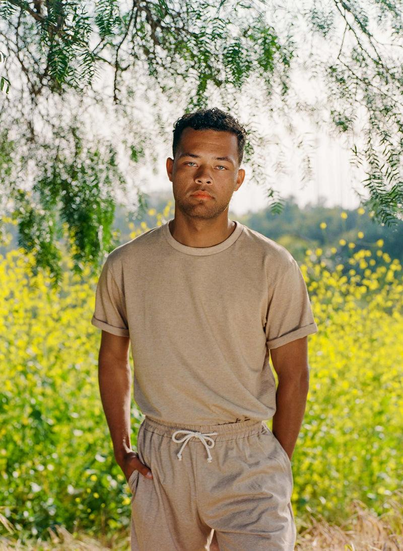 Men's Organic Heirloom Brown Crew Tee Product Image