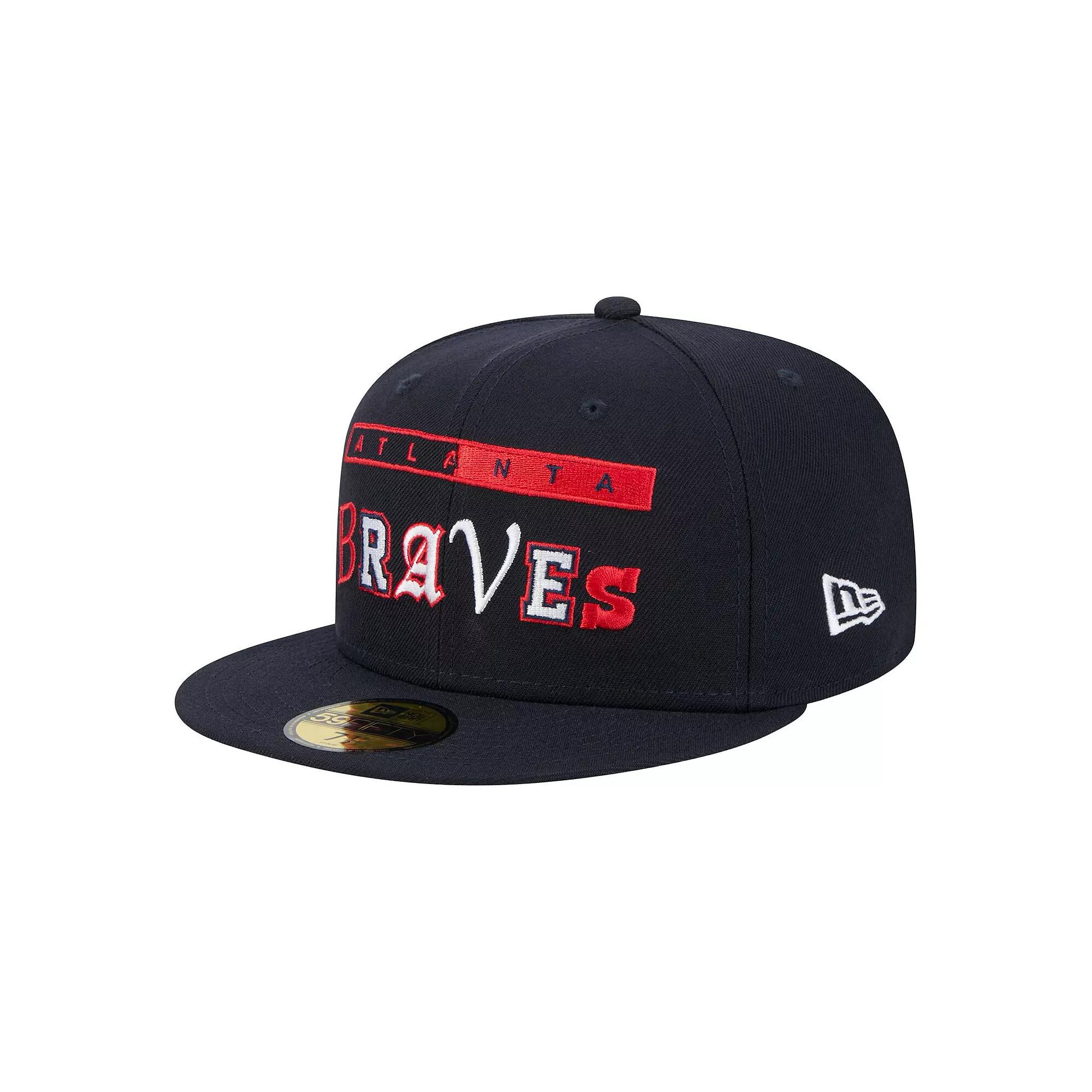 Men's New Era Navy Atlanta Braves Ransom 59FIFTY Fitted Hat,  Product Image