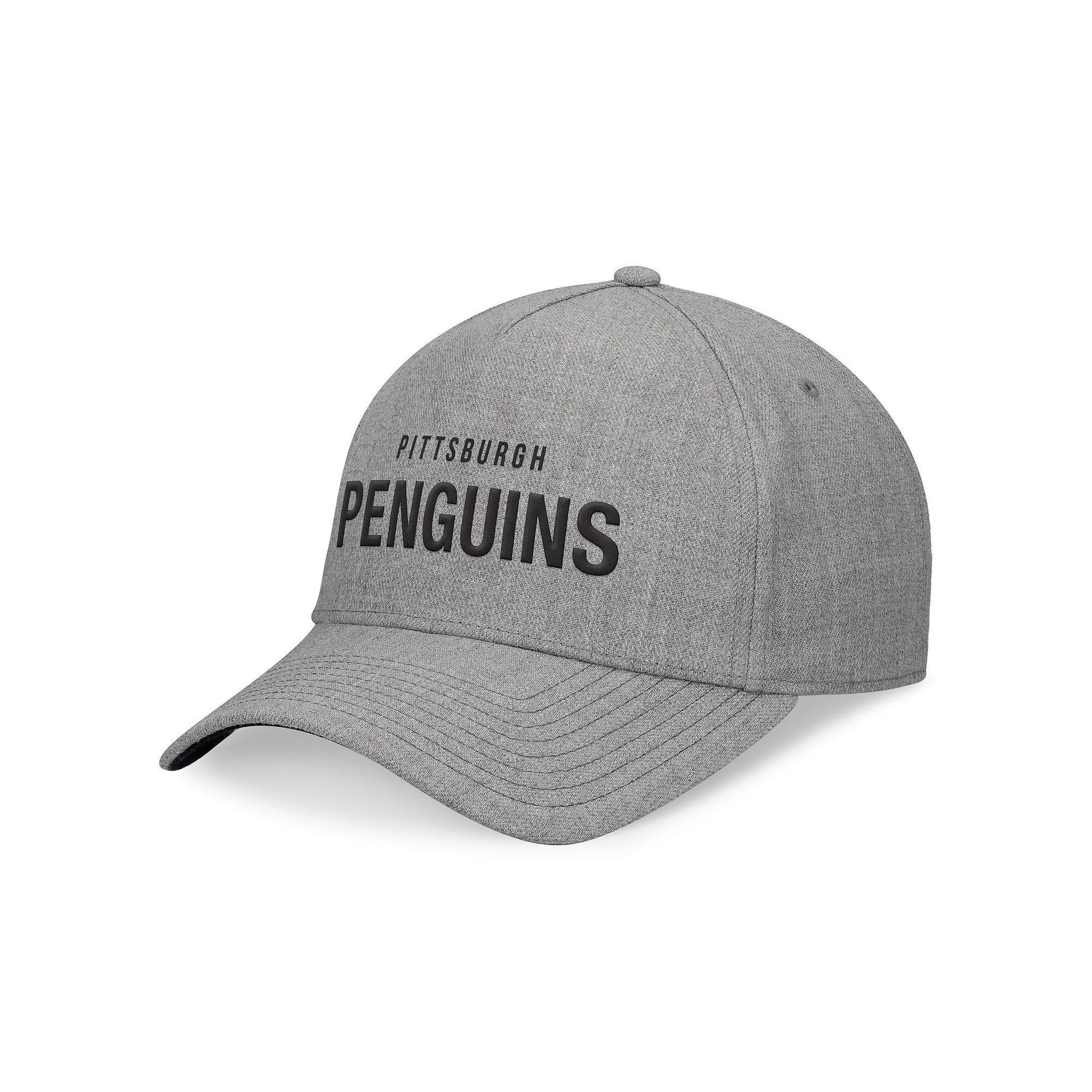 Men's Fanatics Signature Heather Gray Vegas Golden Knights Elements A-Frame Leather Strapback Hat, Lvk Grey Product Image