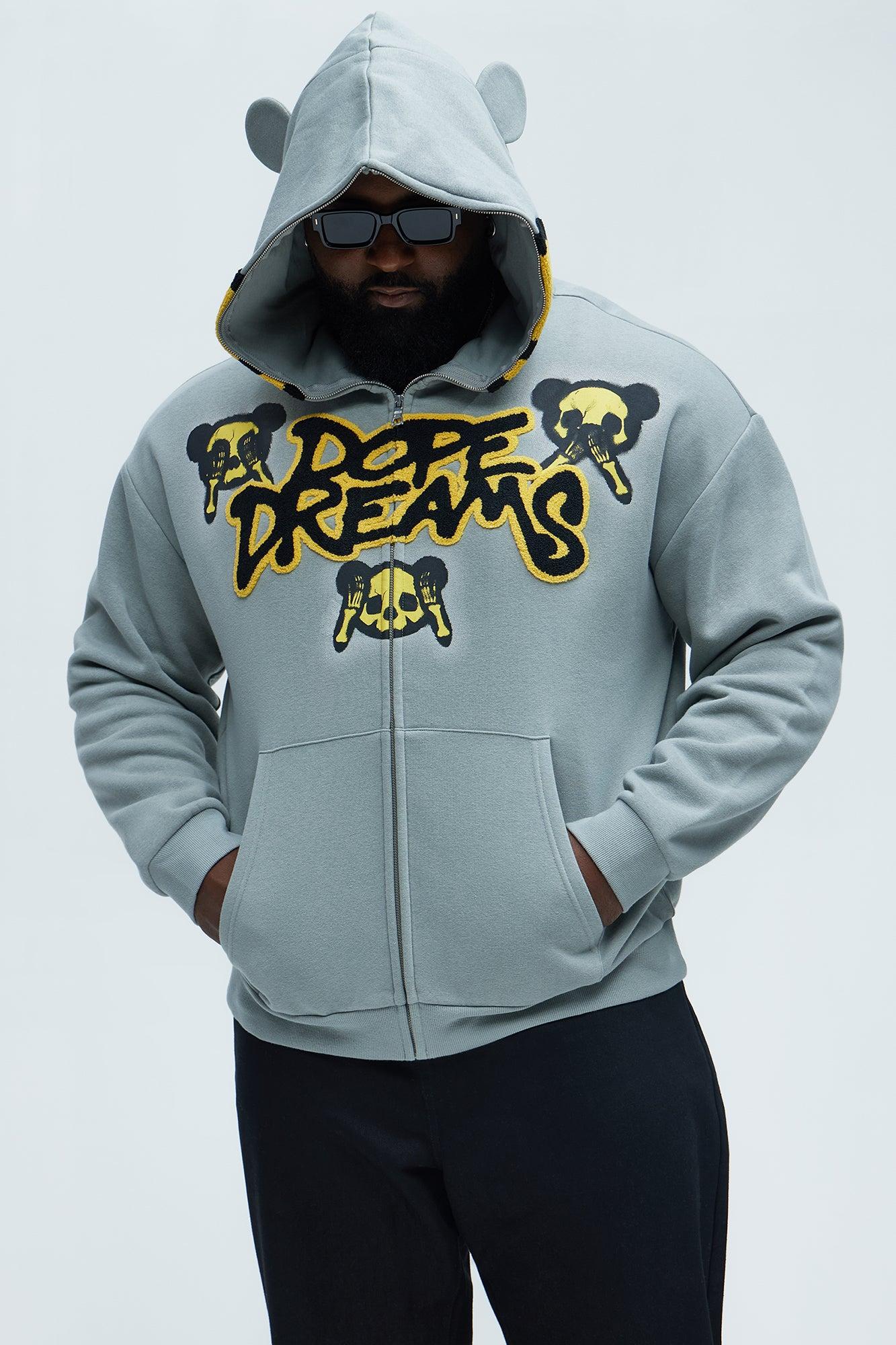 Tyson Dope Dreams Zip Up Hoodie - Grey/combo Product Image