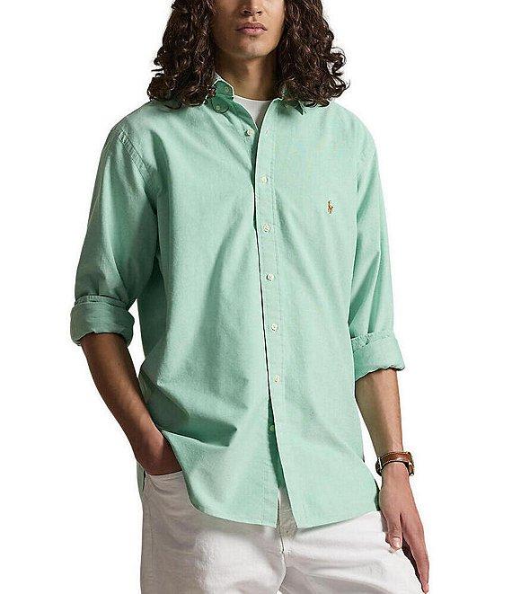 Polo Ralph Lauren Big & Tall Solid Oxford Long Sleeve Woven Shirt Product Image