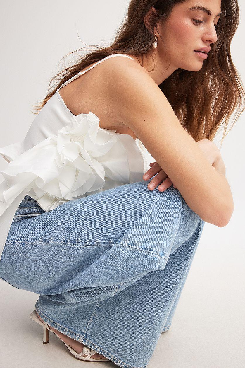 Big Flower Detail Fitted Top Product Image