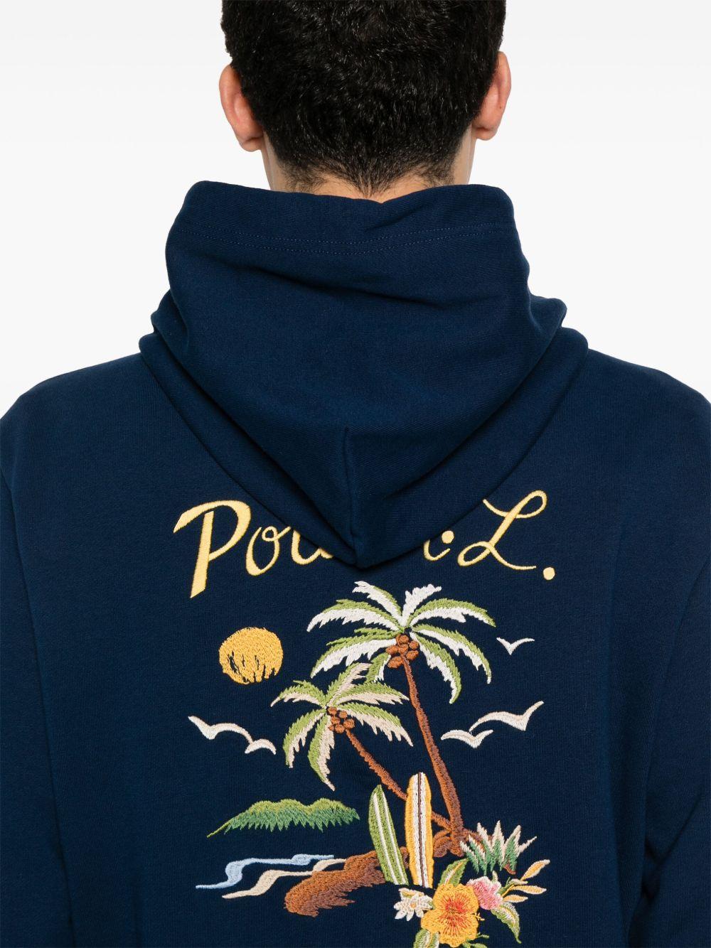 logo-embroidered hoodie Product Image