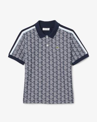 Slim Fit Monogram Jacquard Polo Shirt Product Image