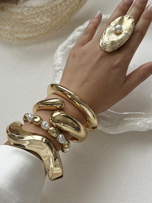 Geometric Solid Color Rings Accessories Product Image