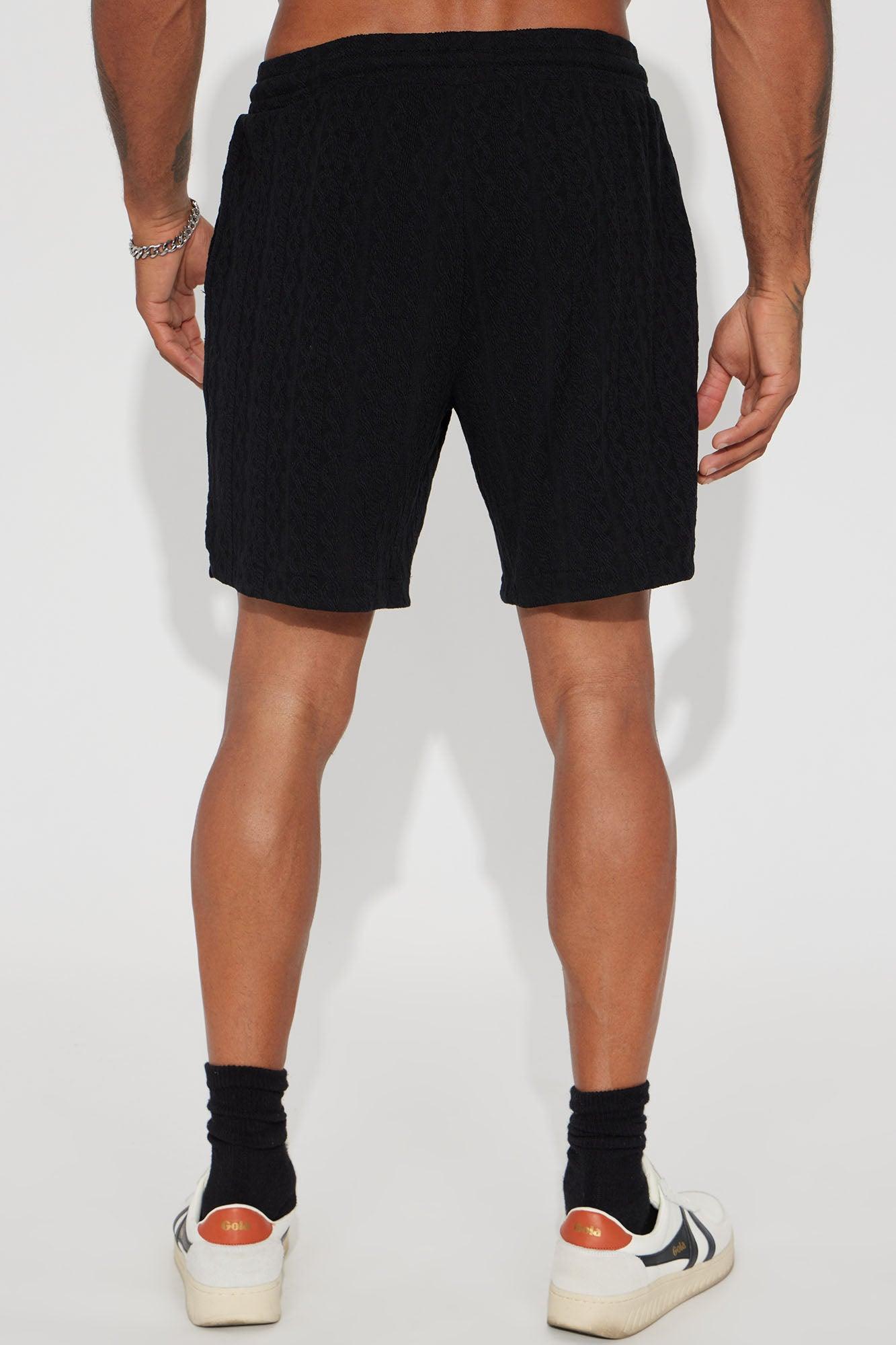 Check My Bank Statement Knit Shorts - Black Product Image
