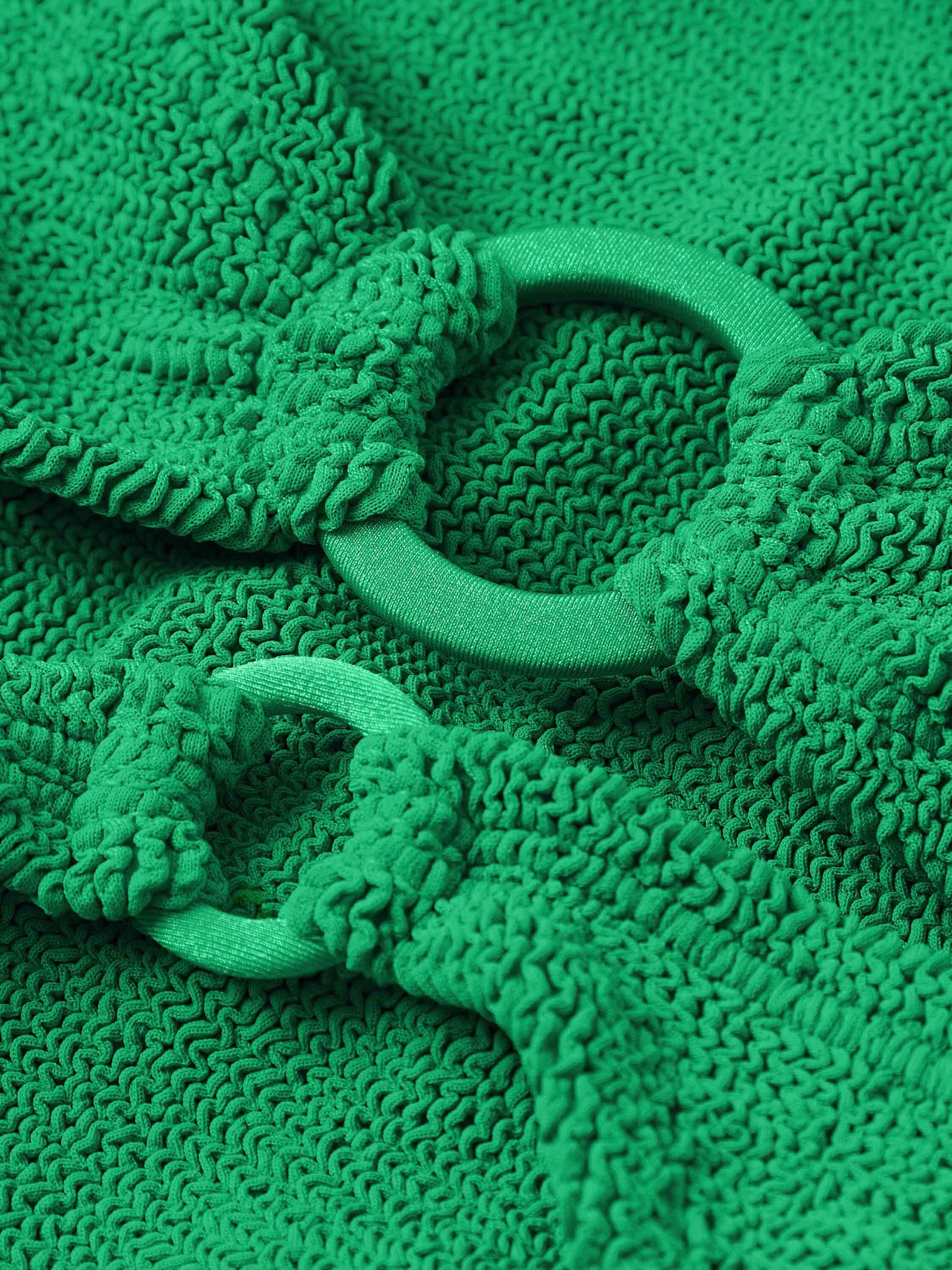 Misty Bikini With Tonal Hoops - Emerald Product Image