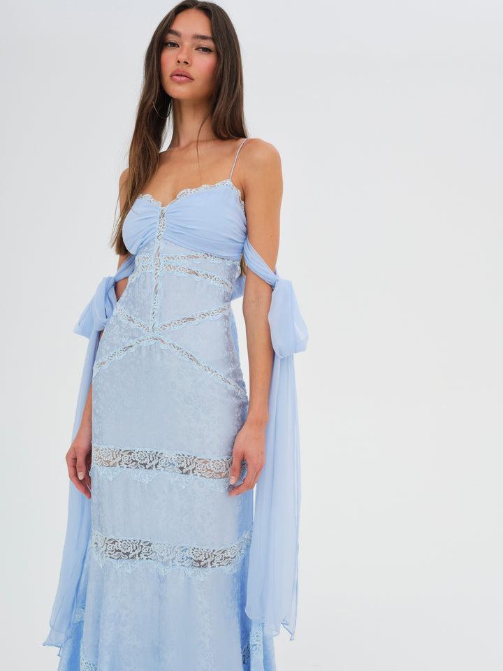 Rita Lace Gown — Blue Product Image