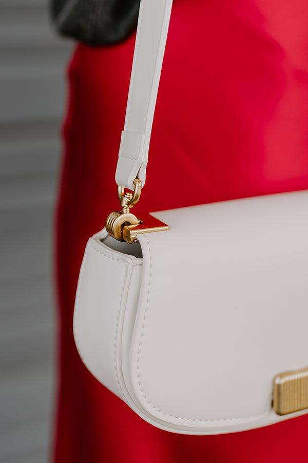 Simple Staple Faux Leather Purse in Ivory Product Image
