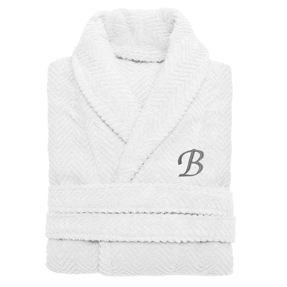 Linum Home Textiles Turkish Cotton Personalized Herringbone Weave Bathrobe, Adult Unisex,  Product Image
