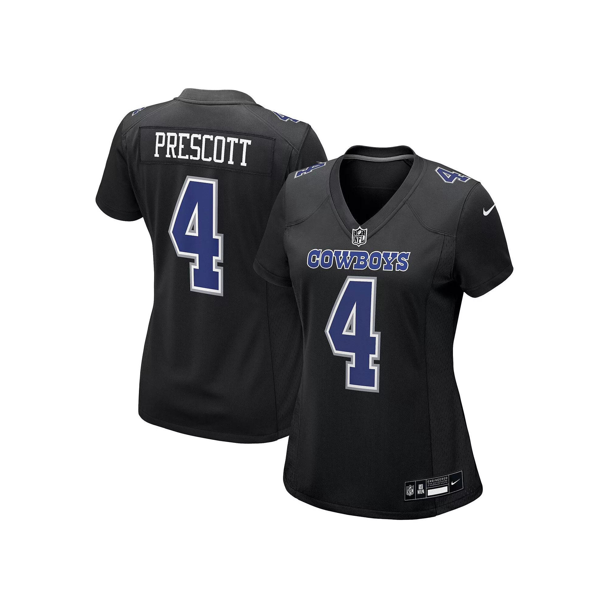 Women's Nike Dak Prescott Carbon Black Dallas Cowboys Fashion Game Jersey, Size: Small Product Image