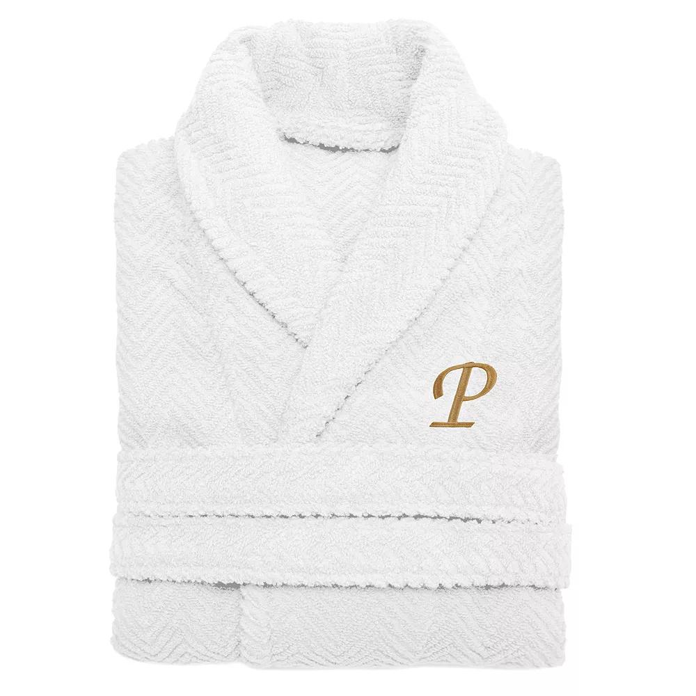 Linum Home Textiles Turkish Cotton Personalized Herringbone Weave Bathrobe, Adult Unisex,  Product Image