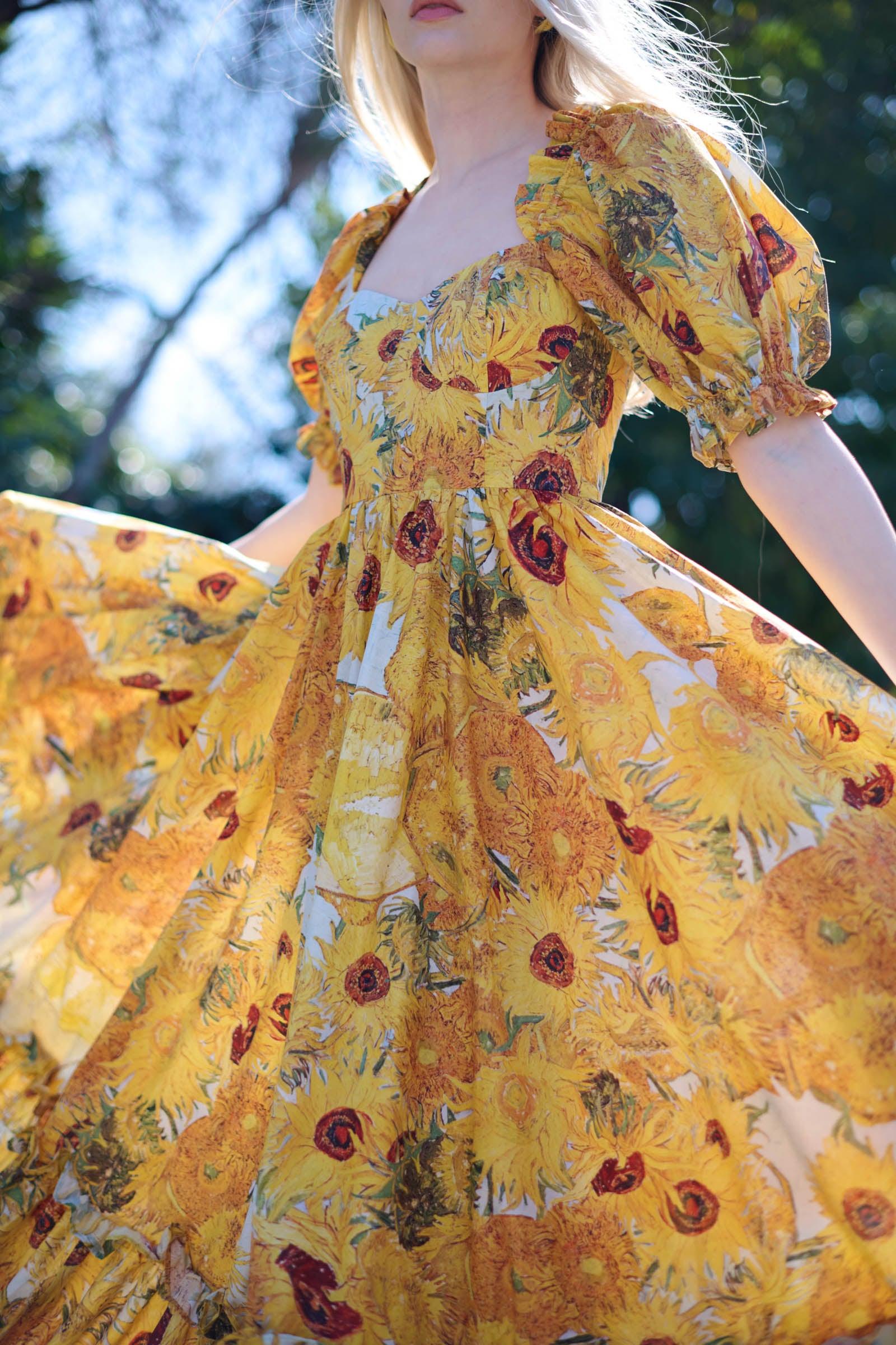 Sunflowers Cotton Ritz Gown Product Image