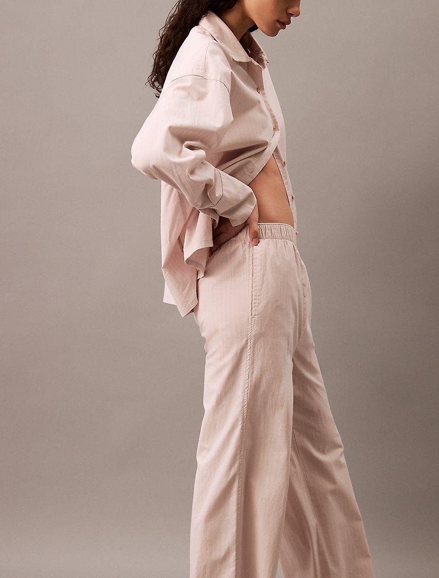 Cotton Poplin Wide Leg Pants Product Image