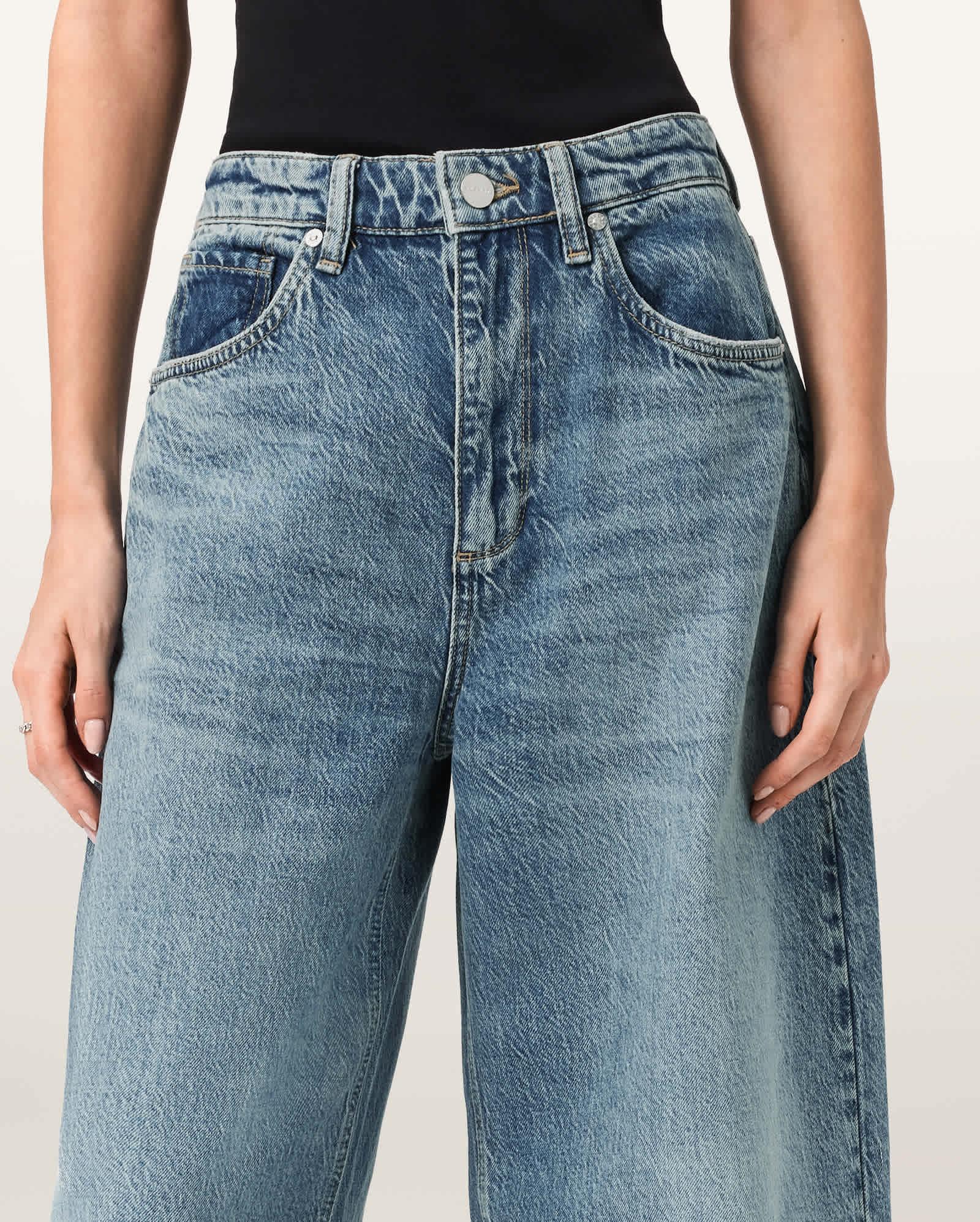 Payton Barrel Leg Jeans Vintage Indigo | ALLSAINTS US Product Image