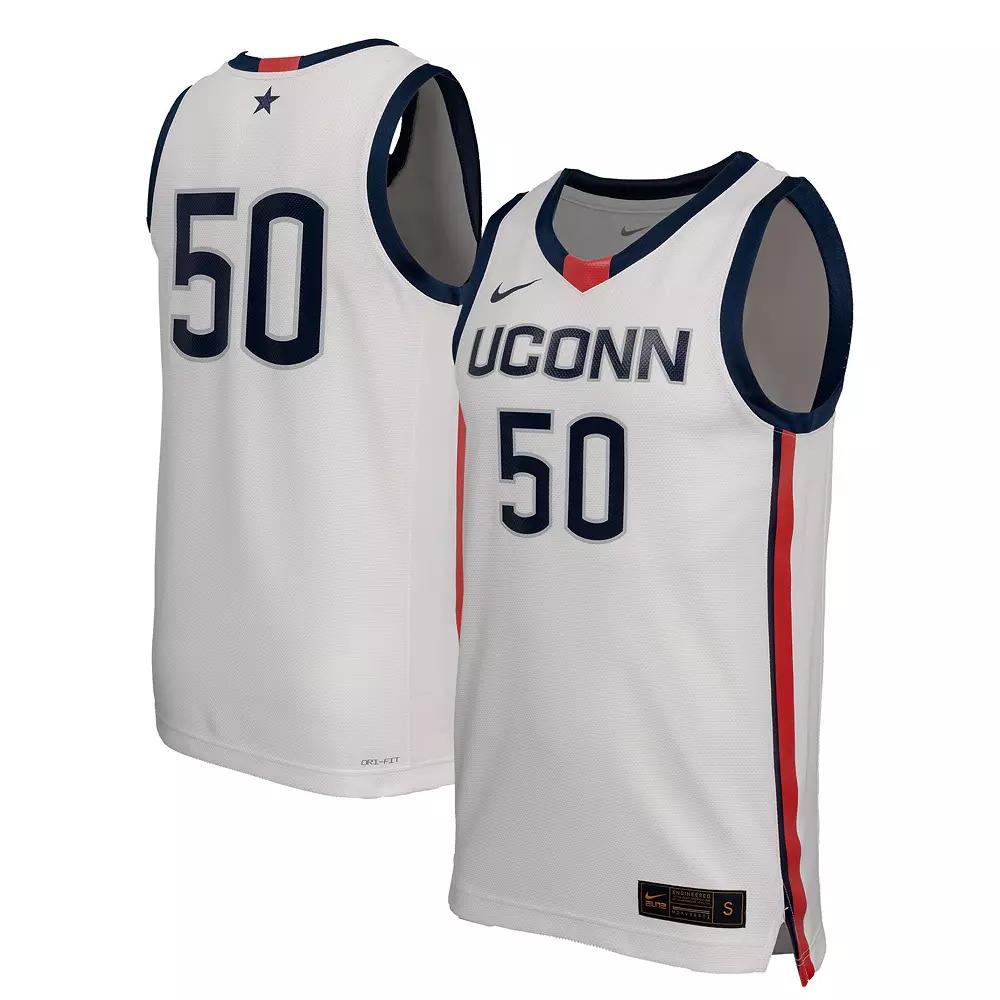 Men's Nike White UConn Huskies Replica Basketball Jersey, Adult Unisex,  Product Image