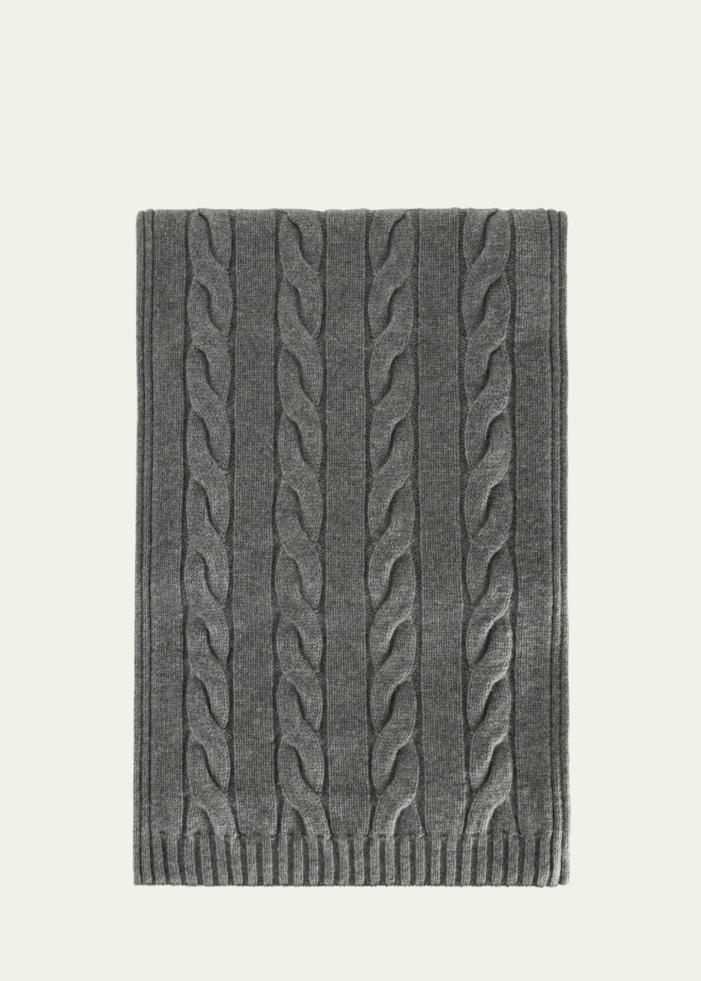Cashmere Cable Knit Scarf Product Image