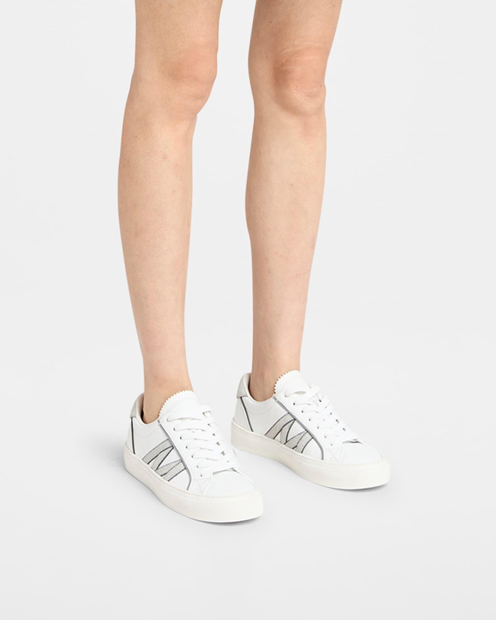 Monaco 2 Low-Top Glitter Leather Sneakers Product Image