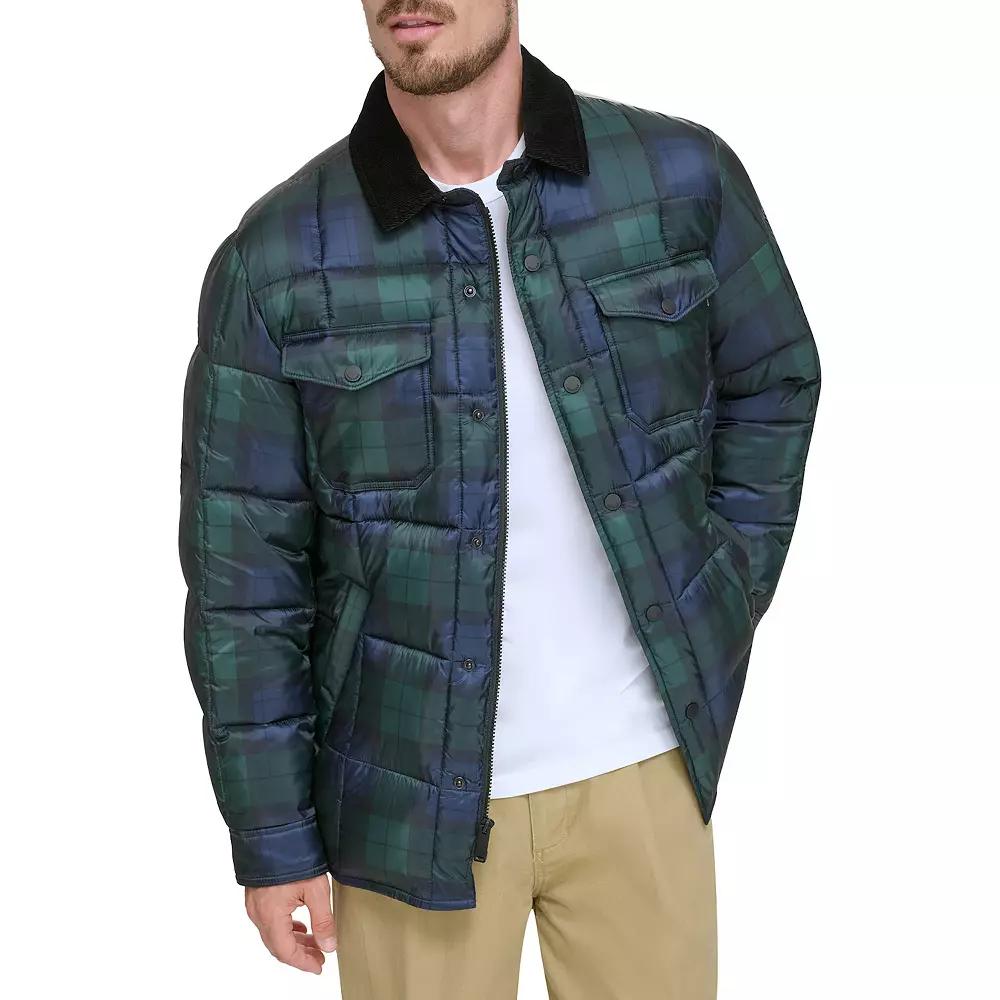 Mens Dockers Midweight Quilted Shacket with Corduroy Collar Product Image