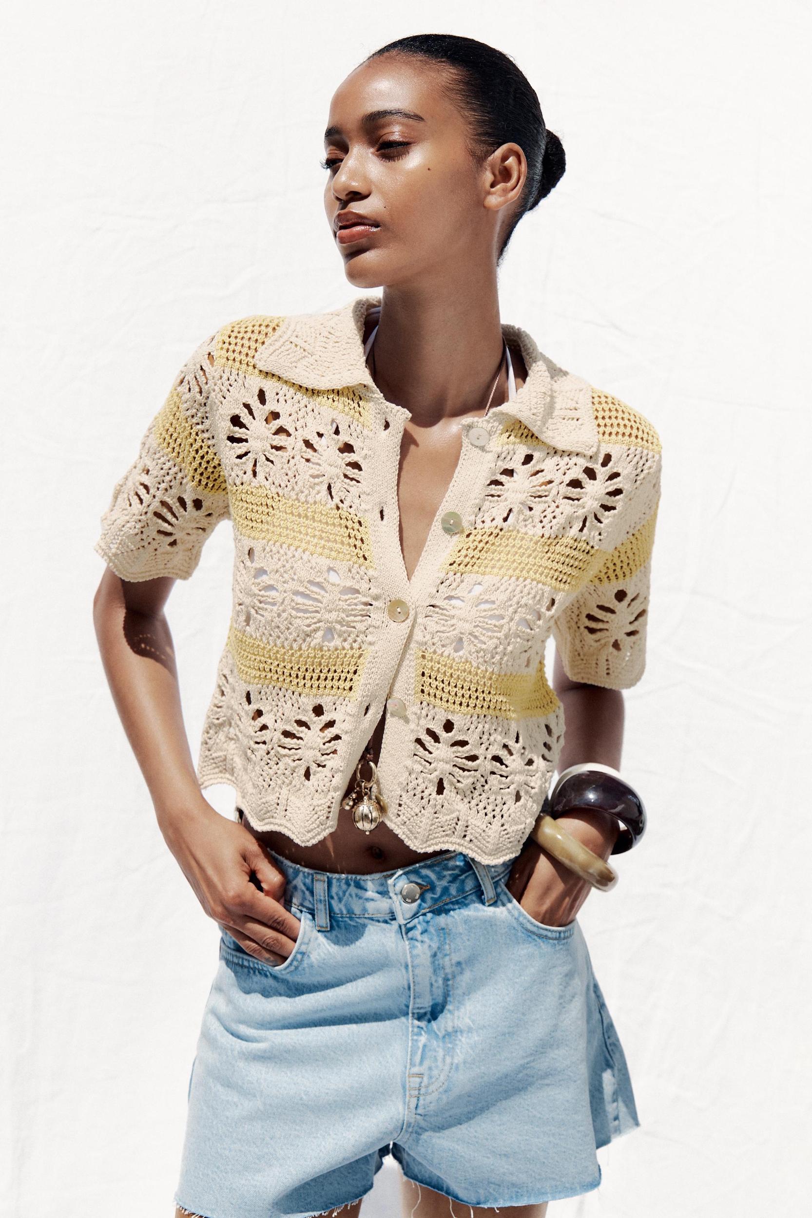 POINTELLE KNIT TOP Product Image