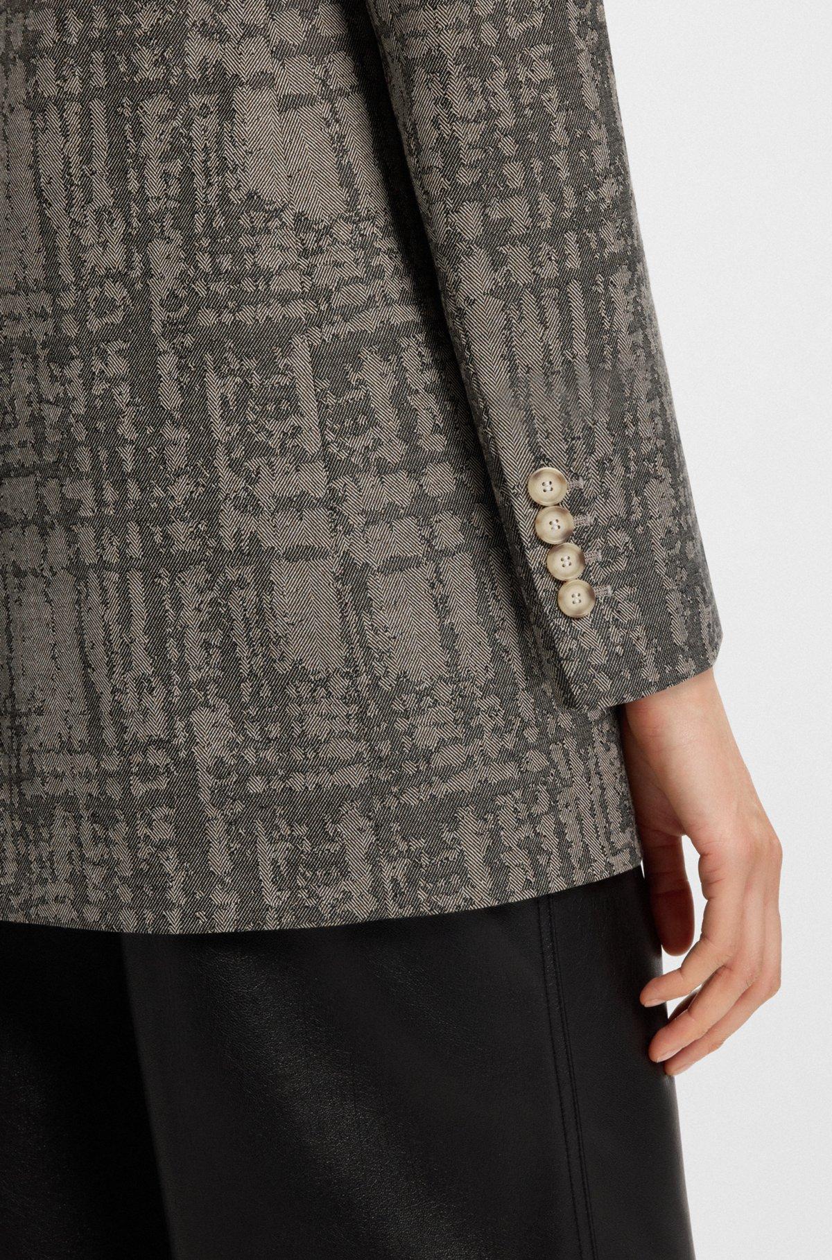 Regular-fit blazer with herringbone check Product Image