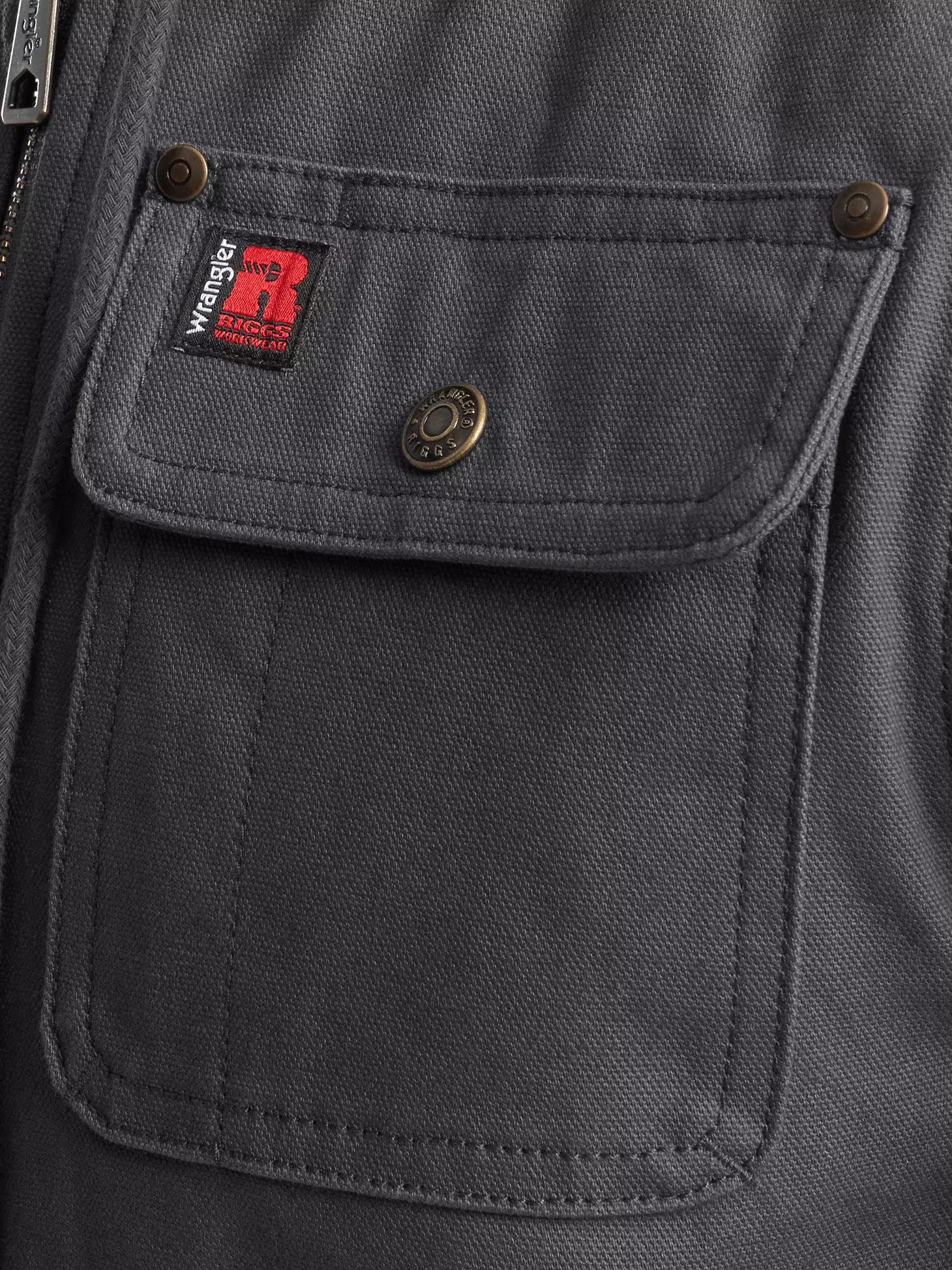 Men's RIGGS Workwear® Hooded Sherpa Lined Vest in Charcoal Product Image