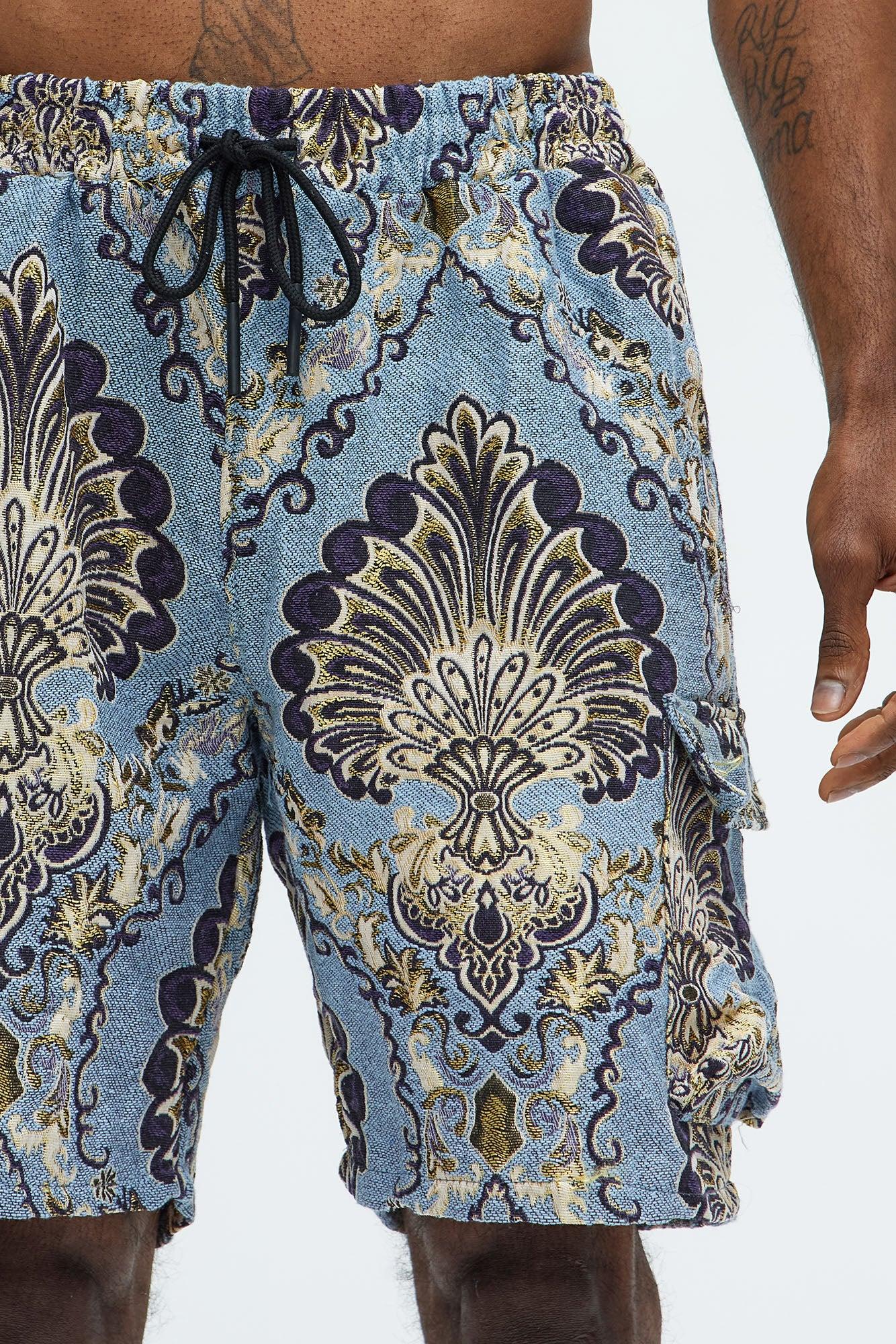 Highland Tapestry Shorts - Blue/combo Product Image