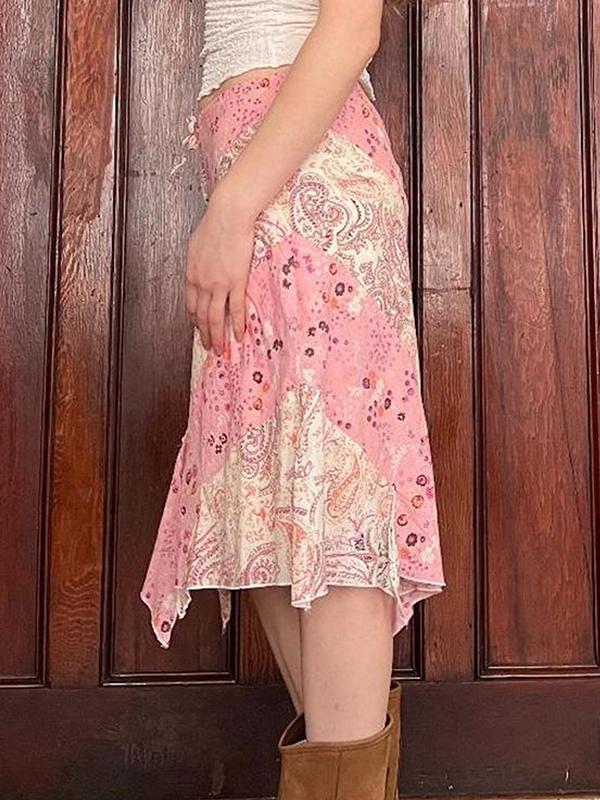 Holiday Style Vintage Maxi Skirt Product Image